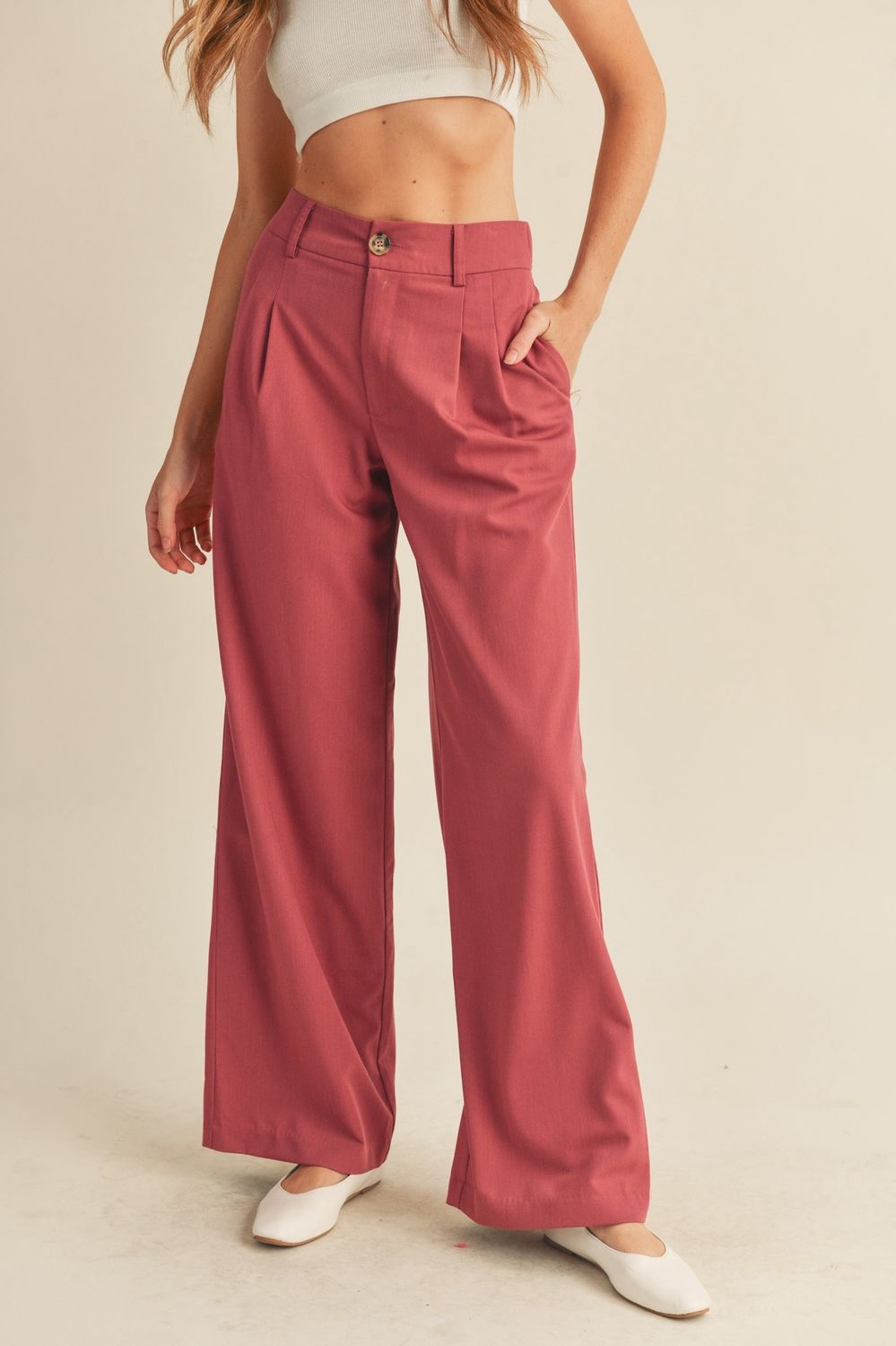 Skylar Pants, Color: Raspberry Cream, Size: Small