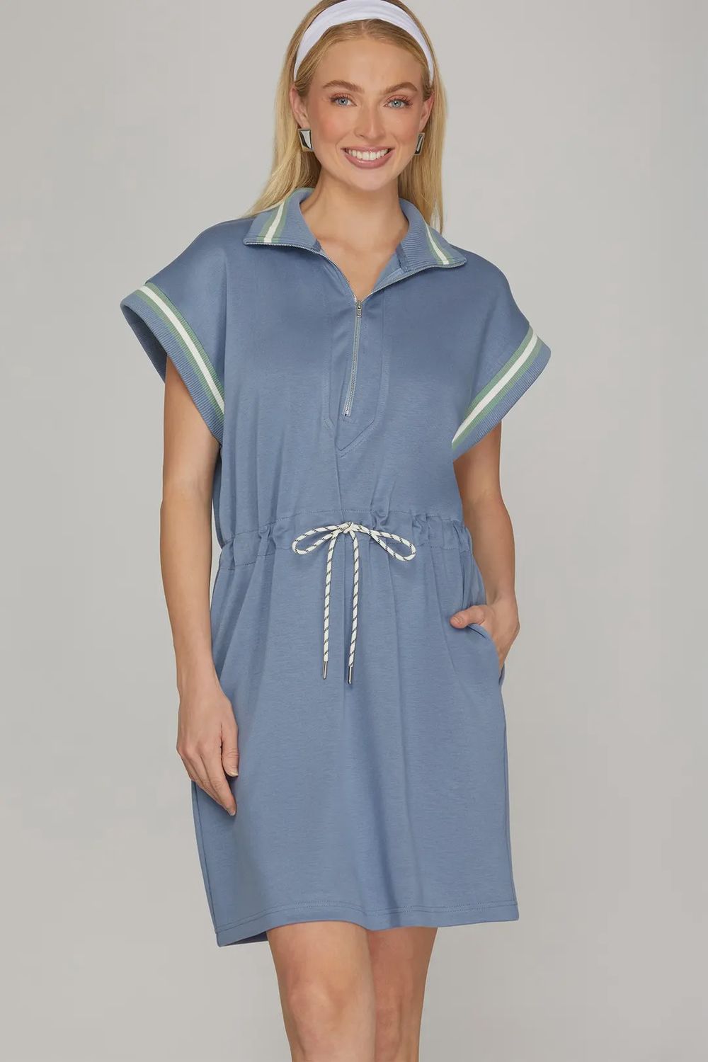Rachel Dress, Color: Dusty Blue, Size: Small