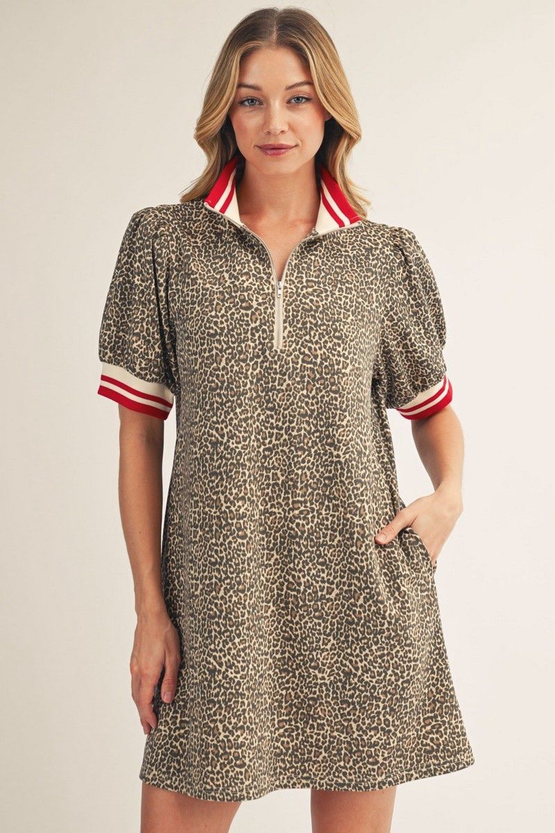 Rossi Dress, Color: Animal, Size: Small