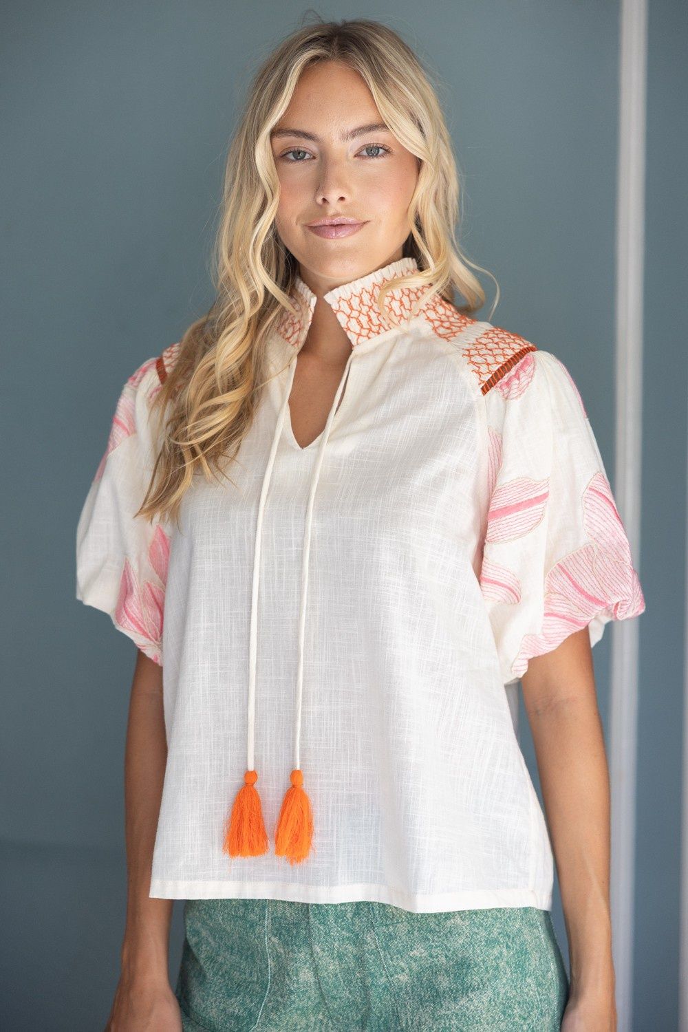 Taylor Blouse, Color: Cream, Size: Small