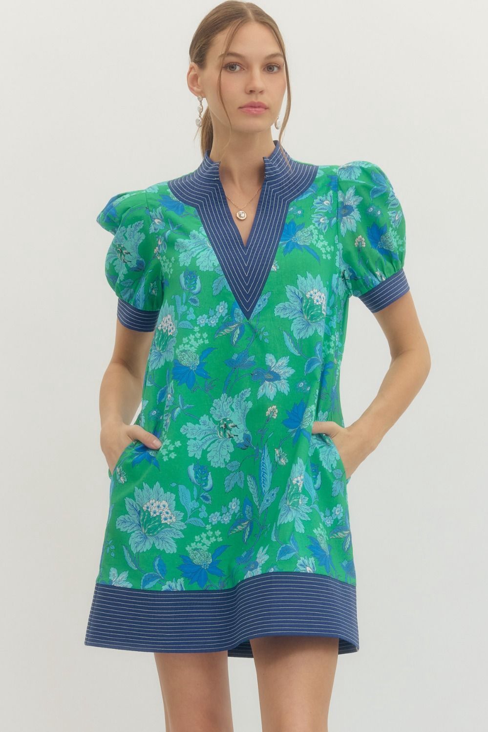 Maggie Dress, Color: Green, Size: Small