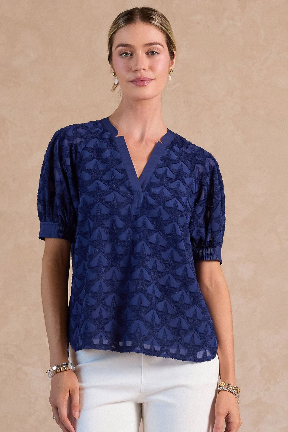 Delaney Top, Color: Navy Blue, Size: XS