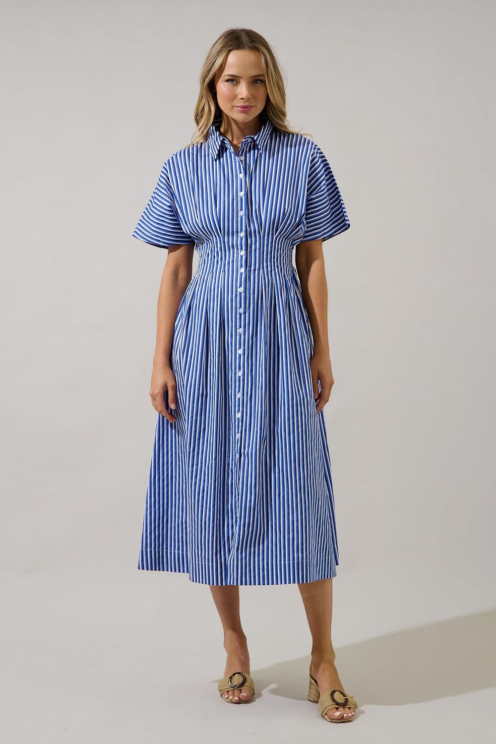 Barklin Stripe Midi Dress