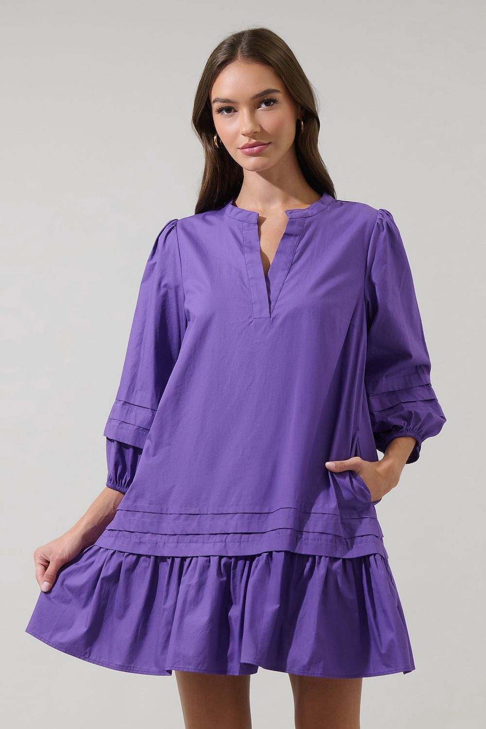 Velma Ruffle Shift Dress