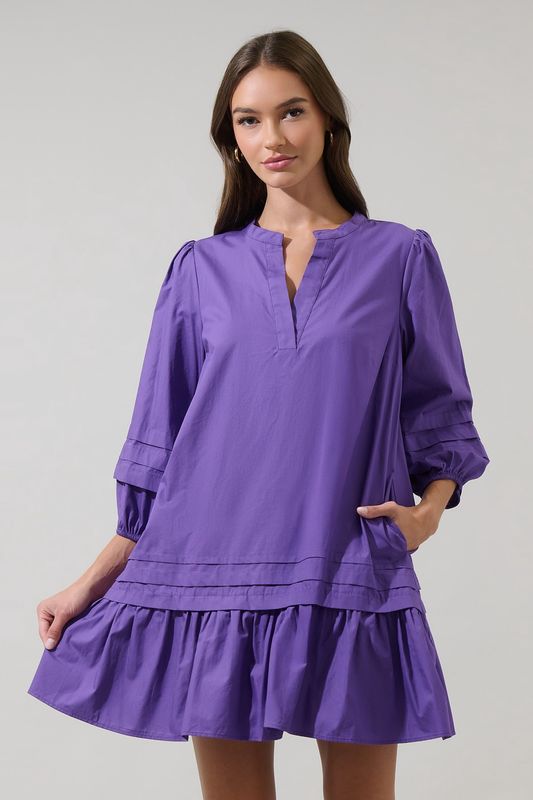 Velma Ruffle Shift Dress