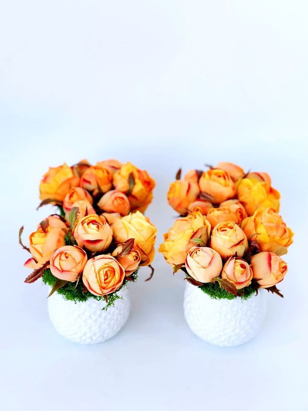 Stop and Smell the Roses white vessel