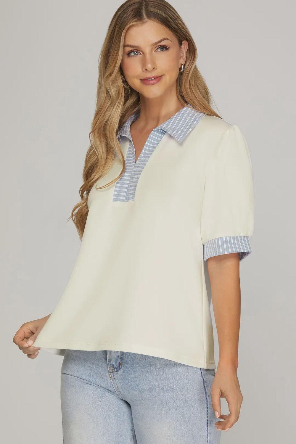 Daisy Top, Color: Blue, Size: Small