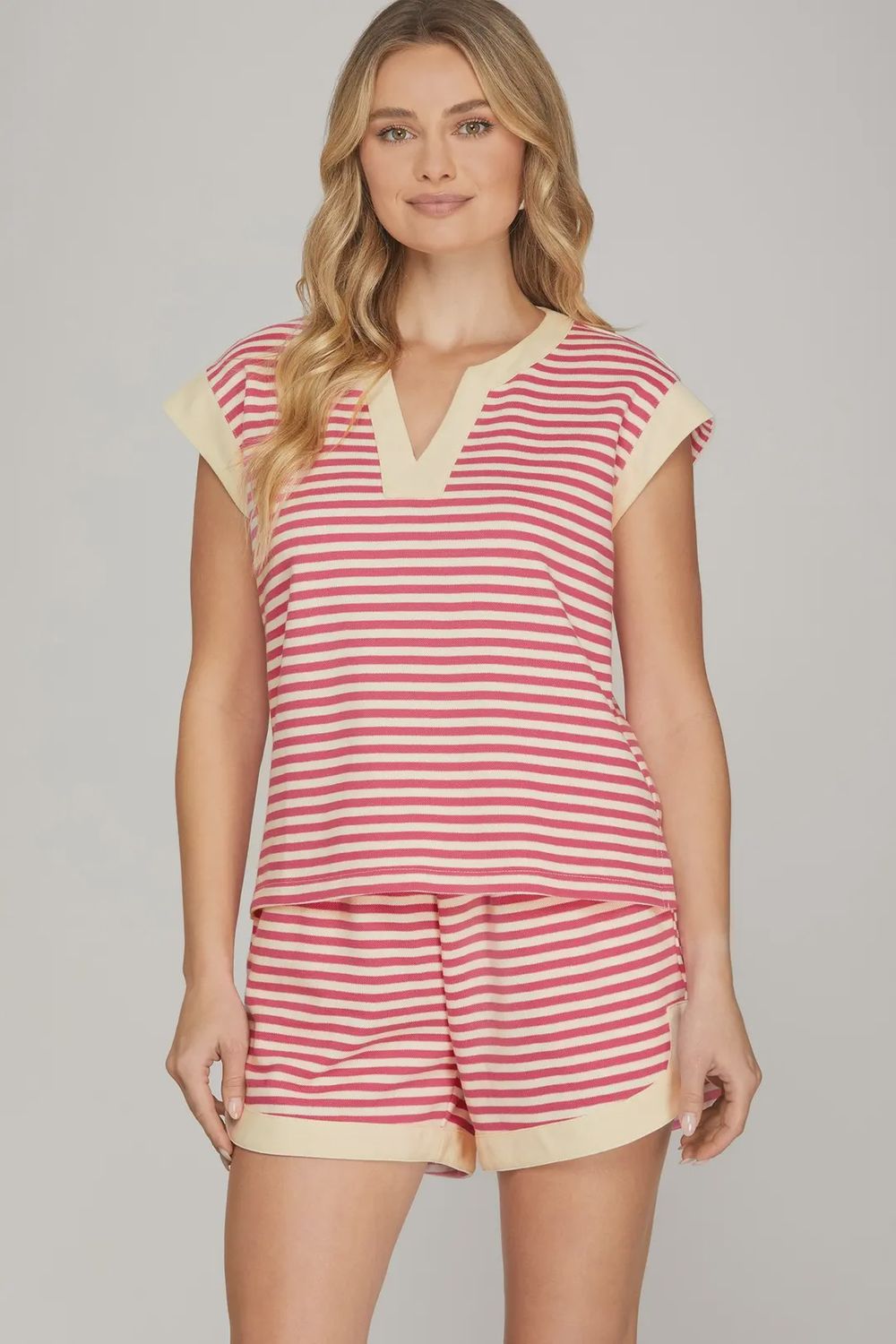 Leah Set, Color: Candy Pink, Size: Small