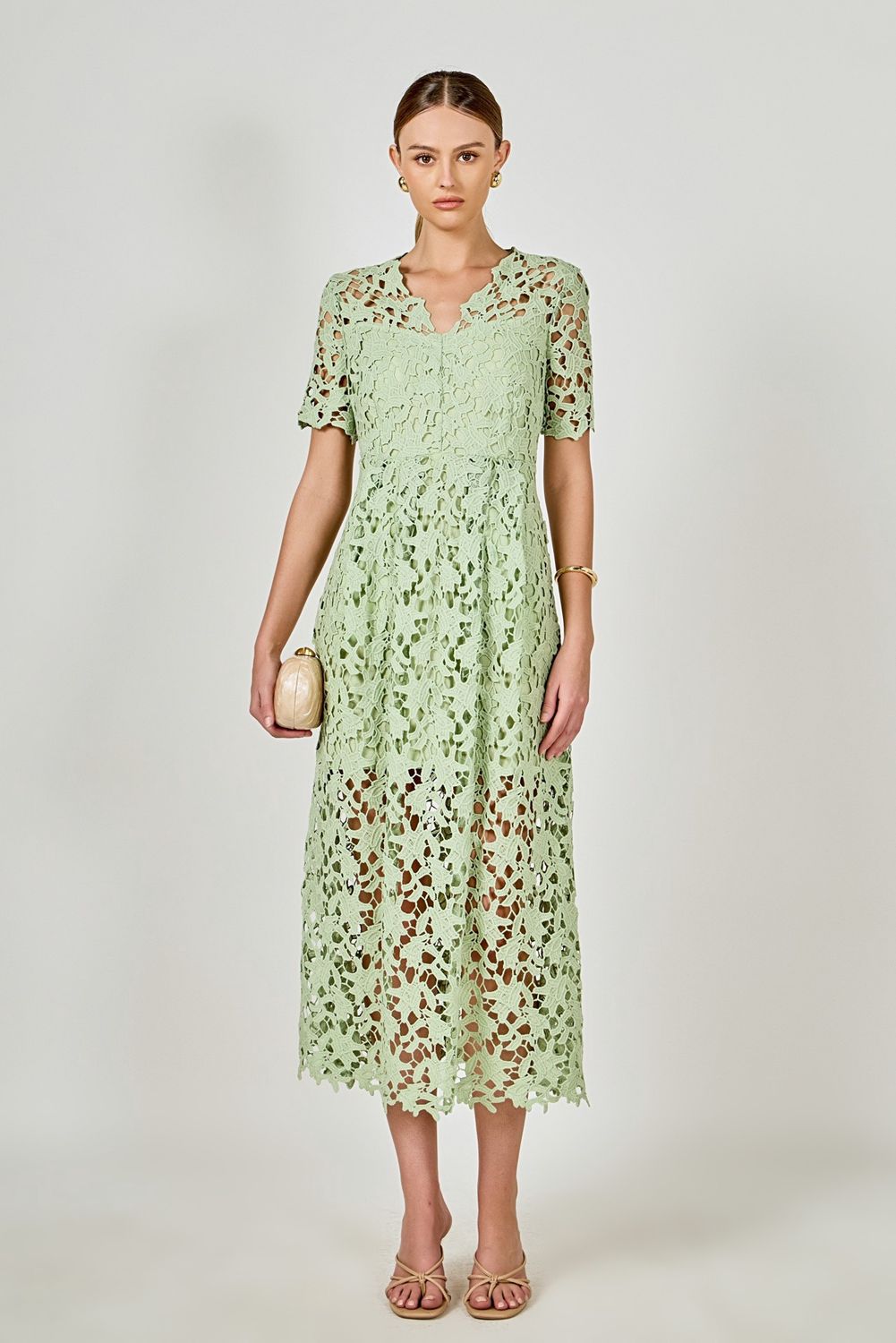 Randa Midi Dress, Color: Sage, Size: XS