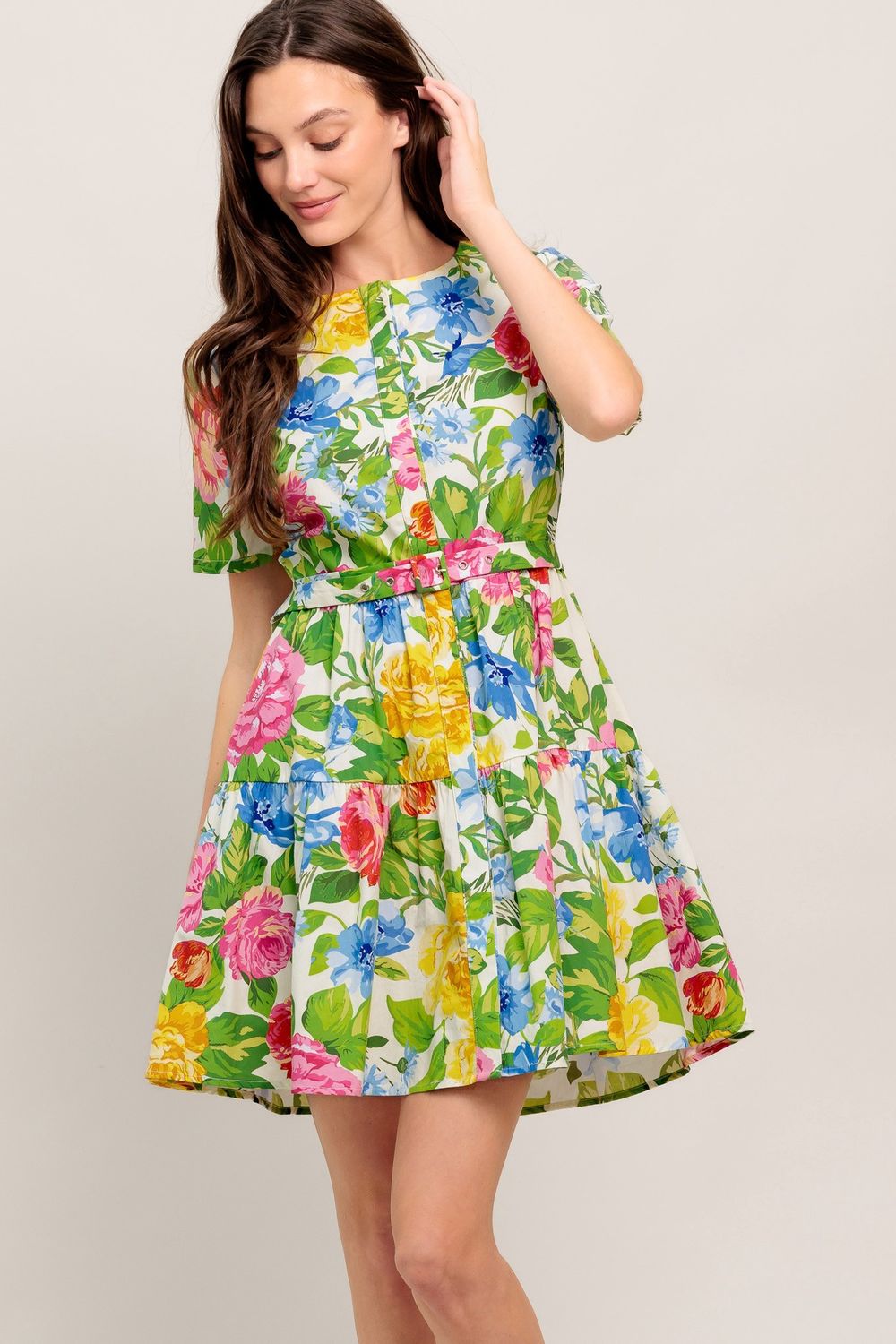 Shae Mini Dress, Color: Multi Floral, Size: Small