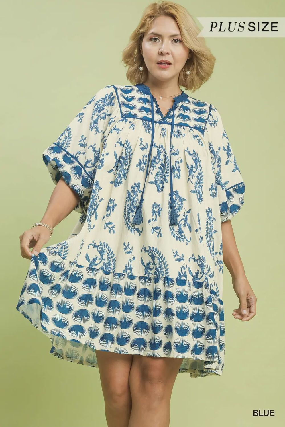 Alison Dress Plus, Color: Blue, Size: XL