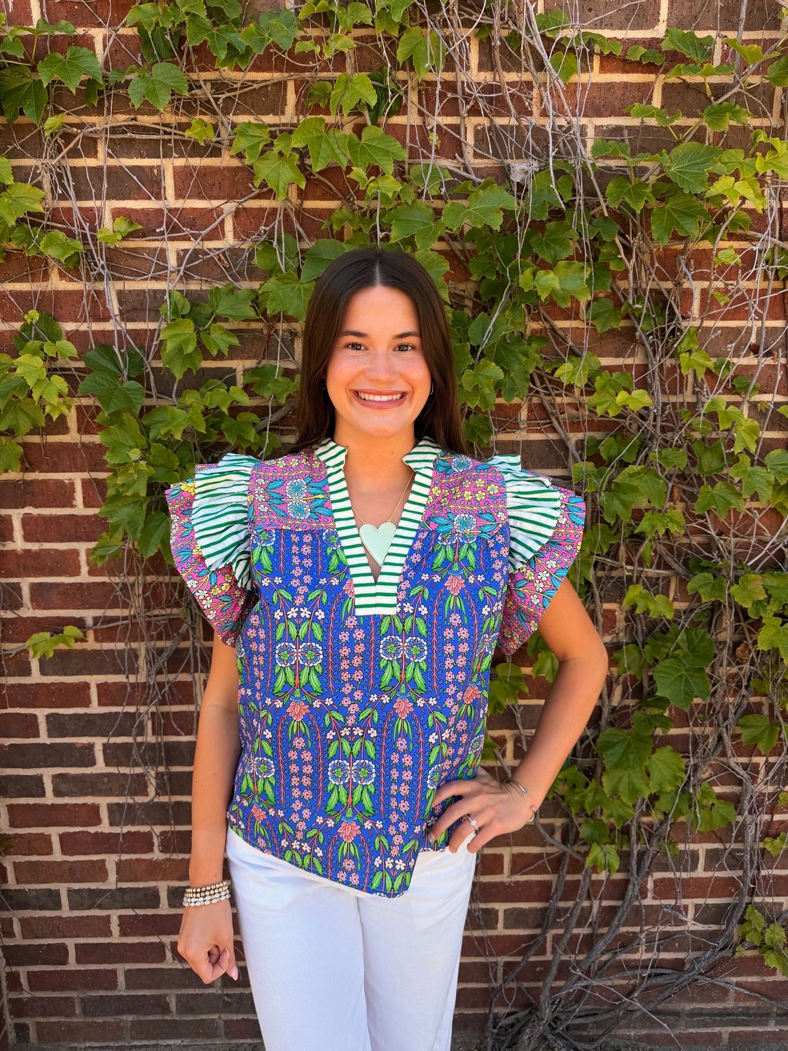 Julz flora top, Size: Xsmall