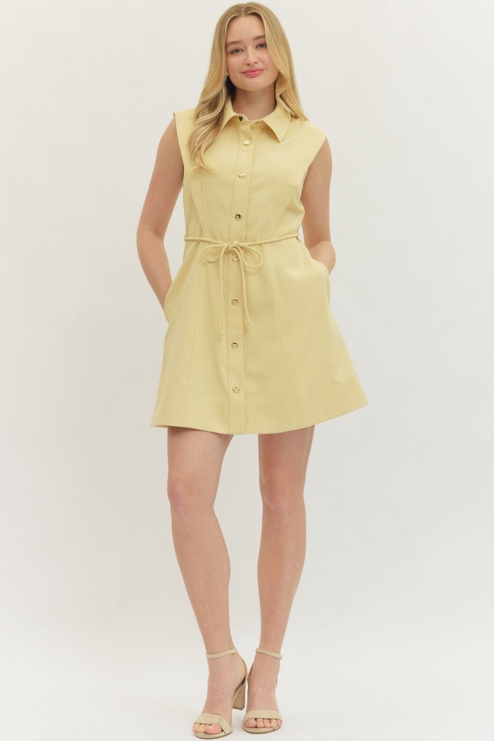 Maisie Dress, Color: Yellow, Size: Small
