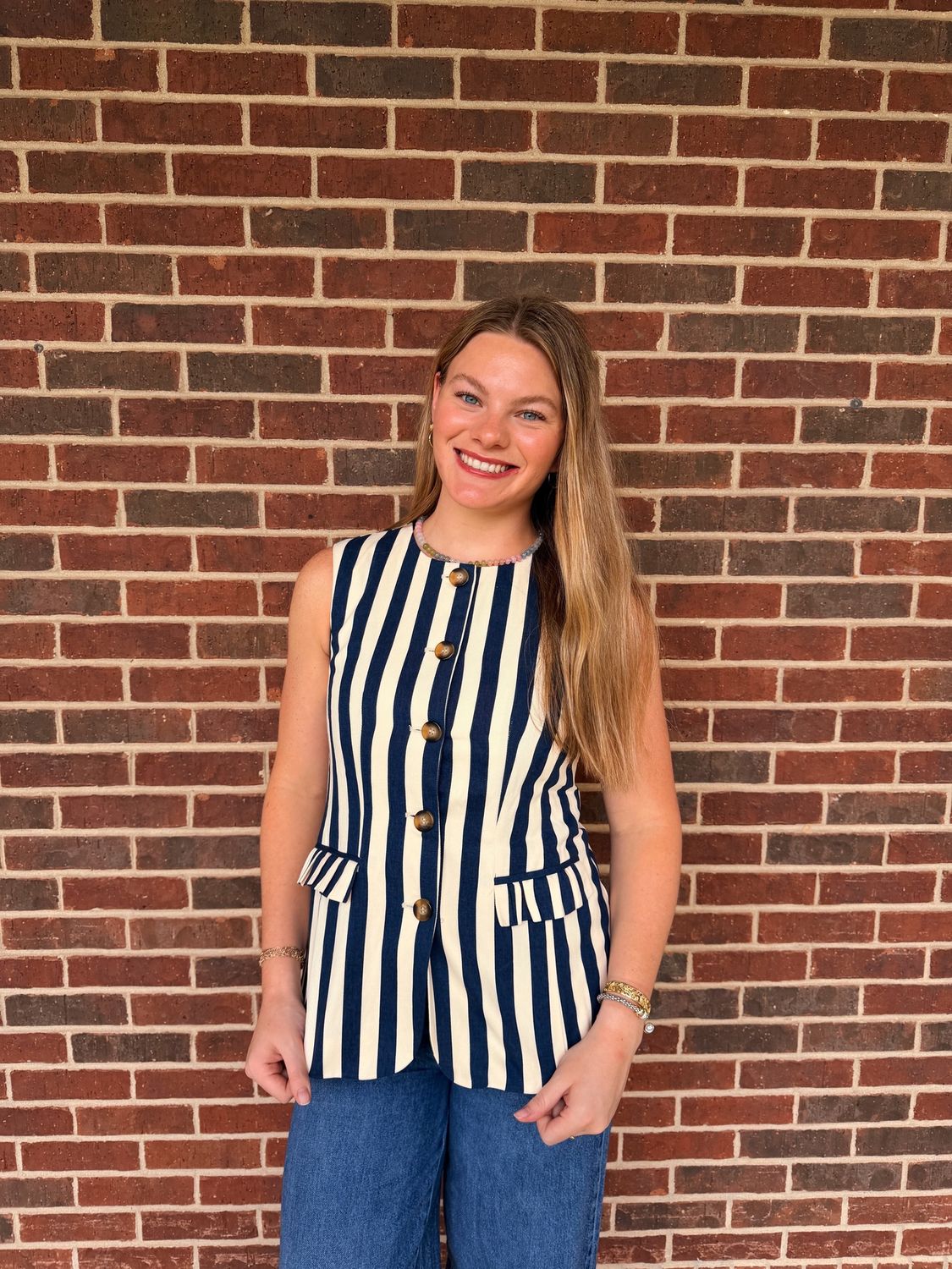 Lana Vest, Color: Navy, Size: XS