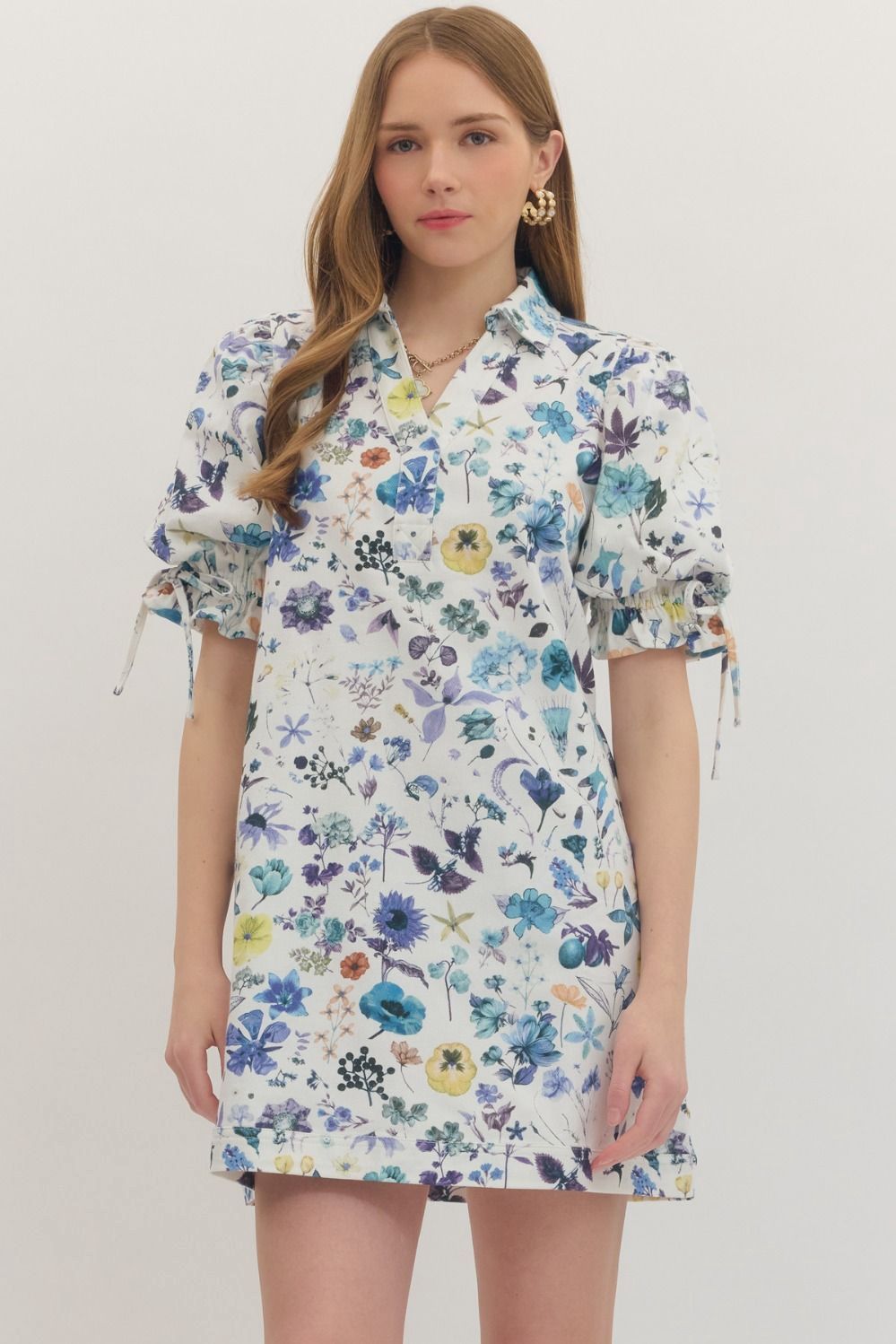 Alice Mini Dress, Color: Blue Multi, Size: Small