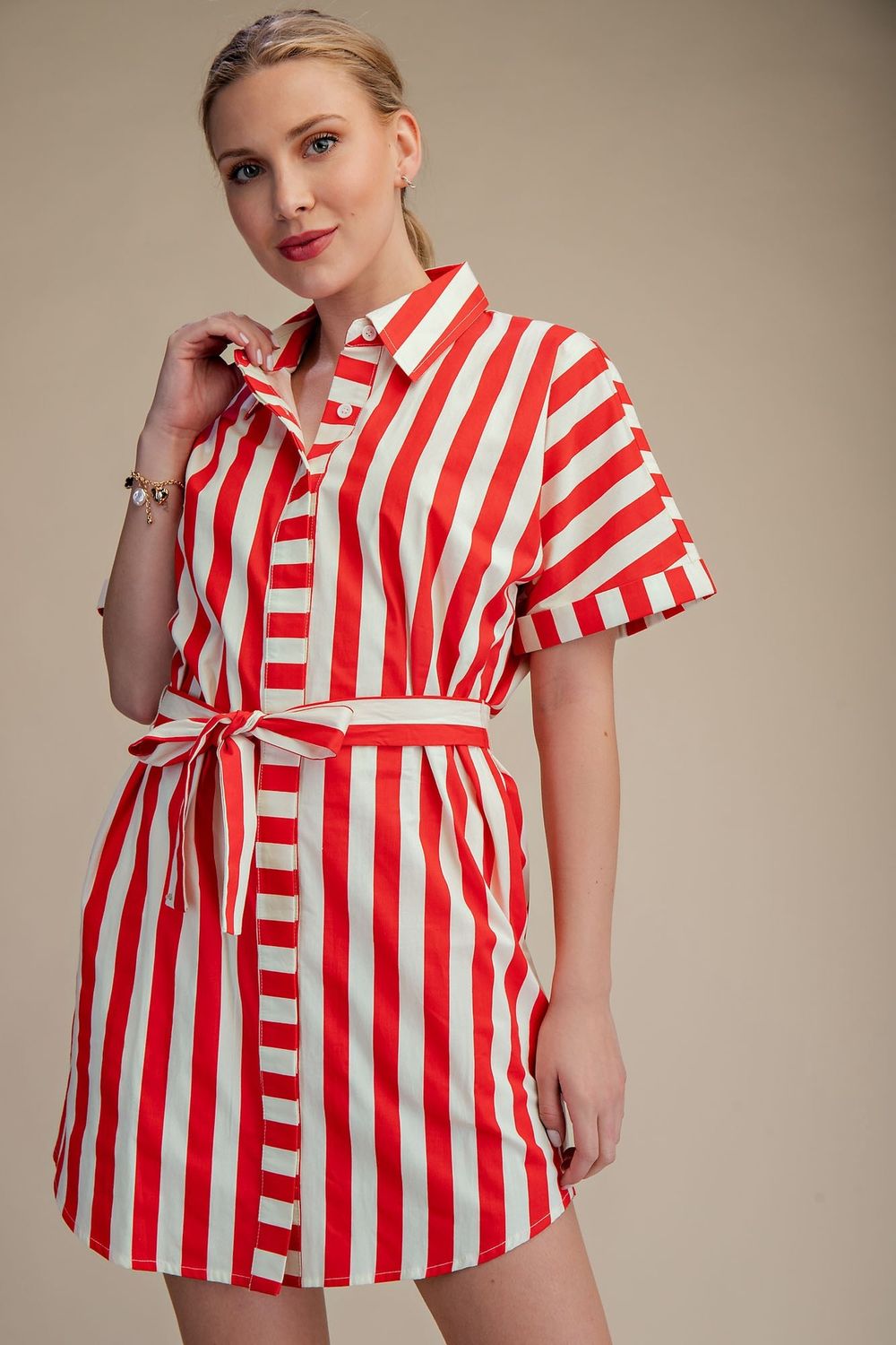 Pauline Mini Dress, Color: Red, Size: Small