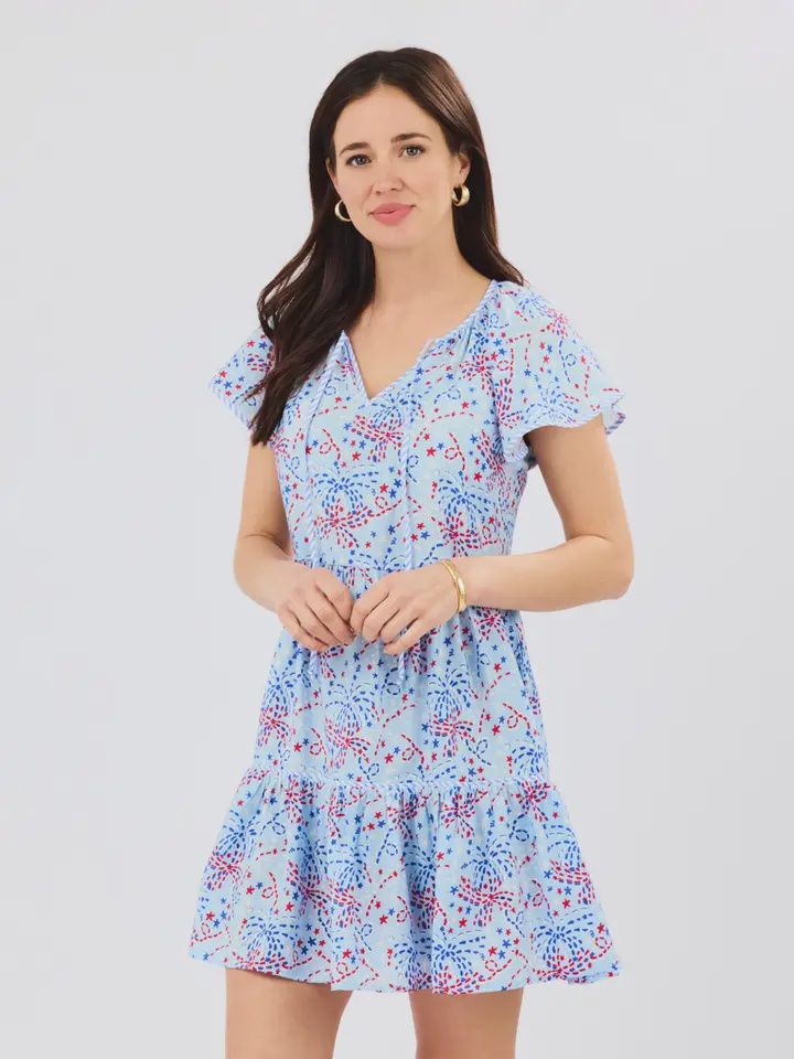Lillian Star Spangled, Color: Blue, Size: small