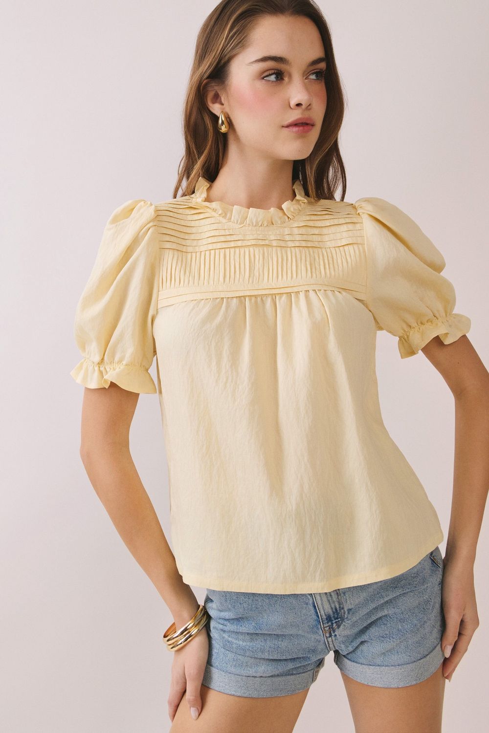 Holly, Color: butter yellow, Size: small