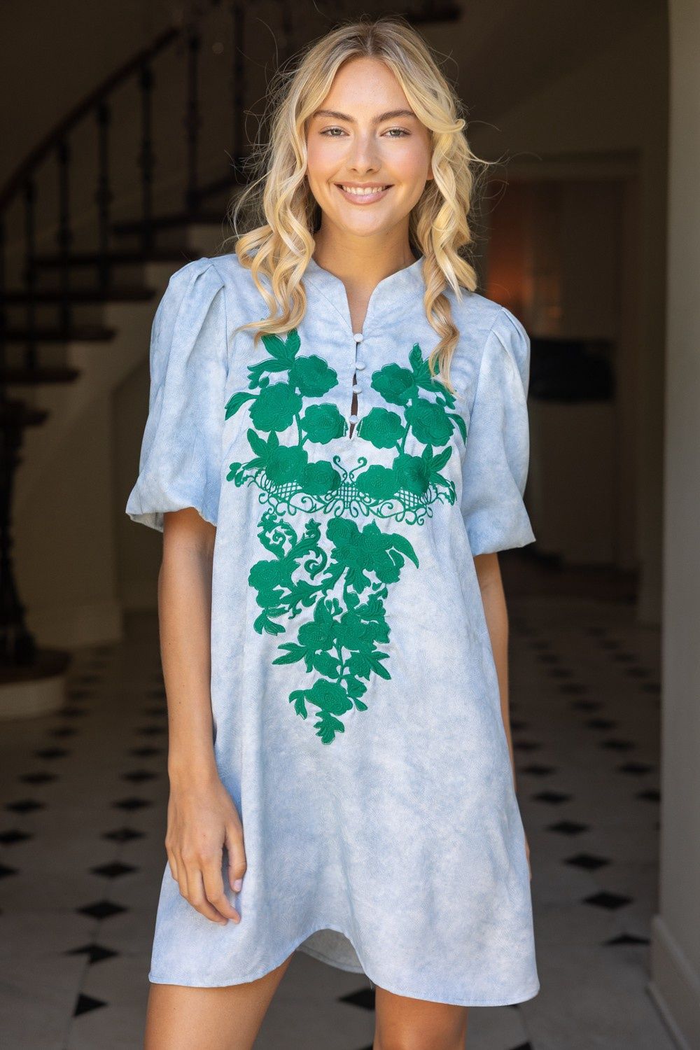 Vanessa Shift Dress, Color: Slate Blue, Size: Small