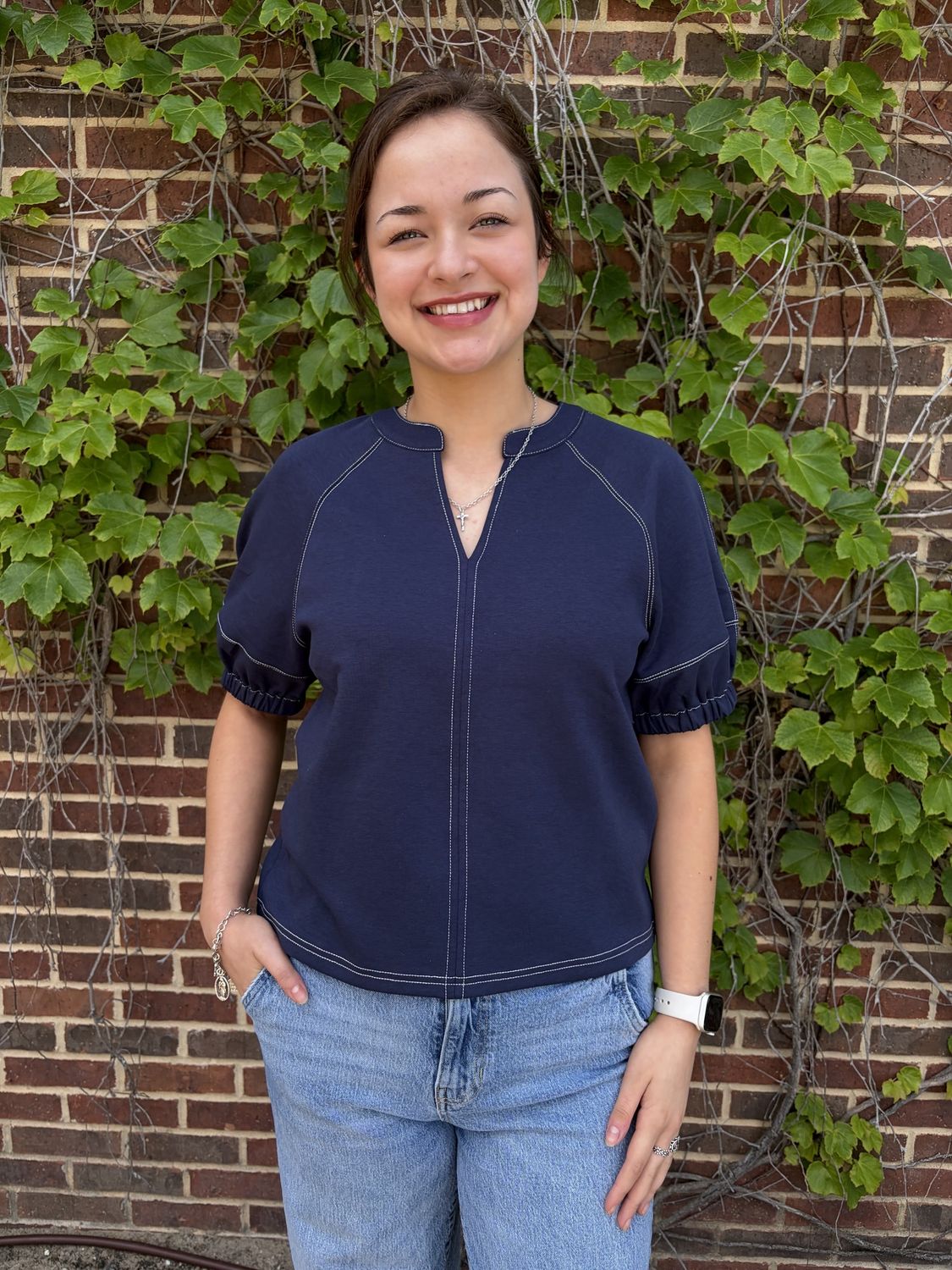 Emery Top, Color: Navy, Size: Small