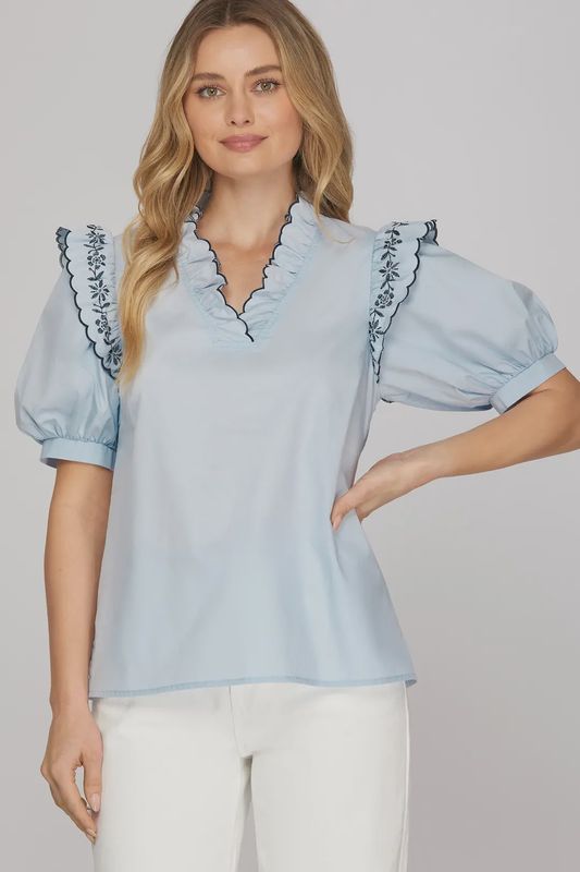 Abigail Embroidered Top