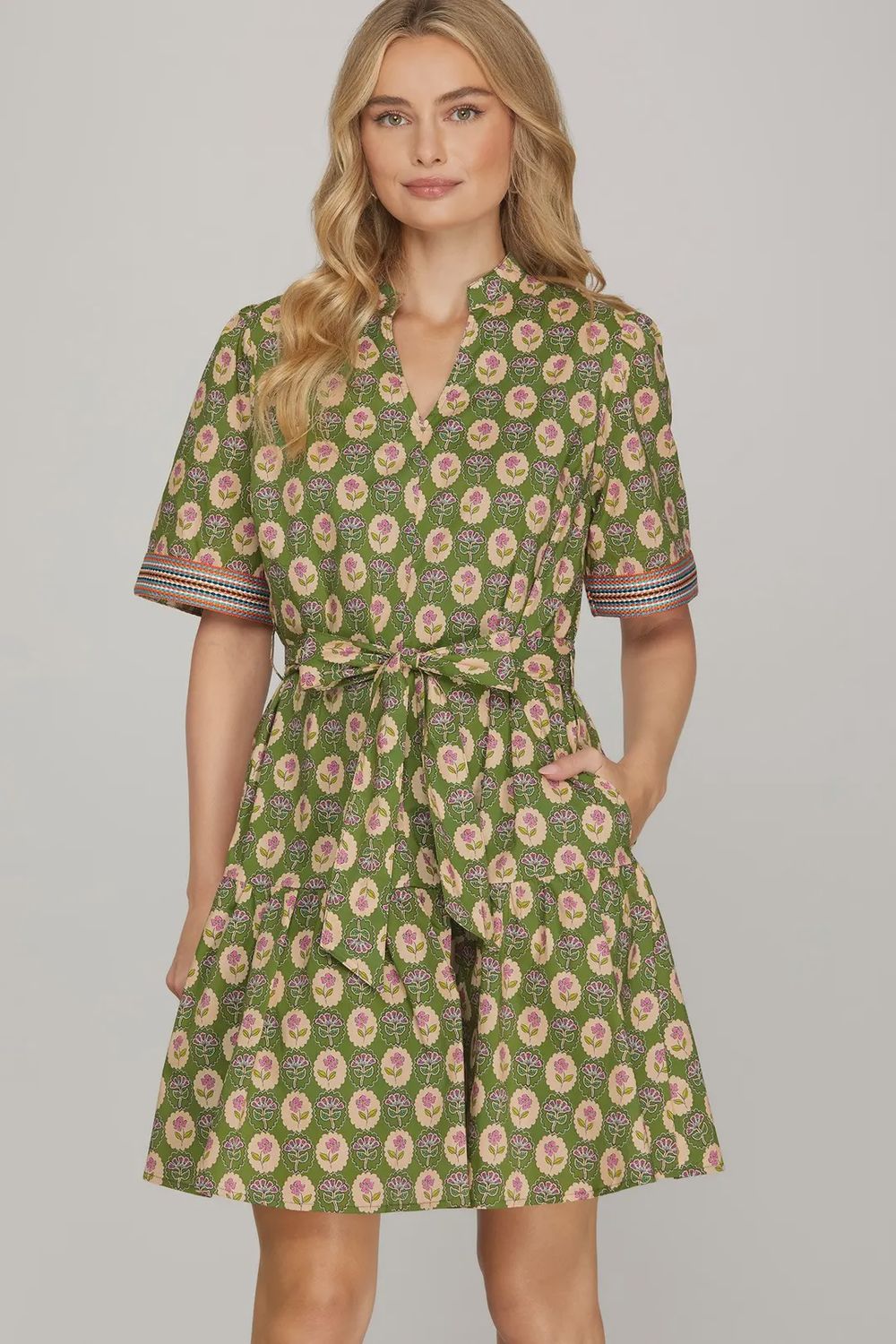 Alison Mini Dress, Color: Green, Size: Small