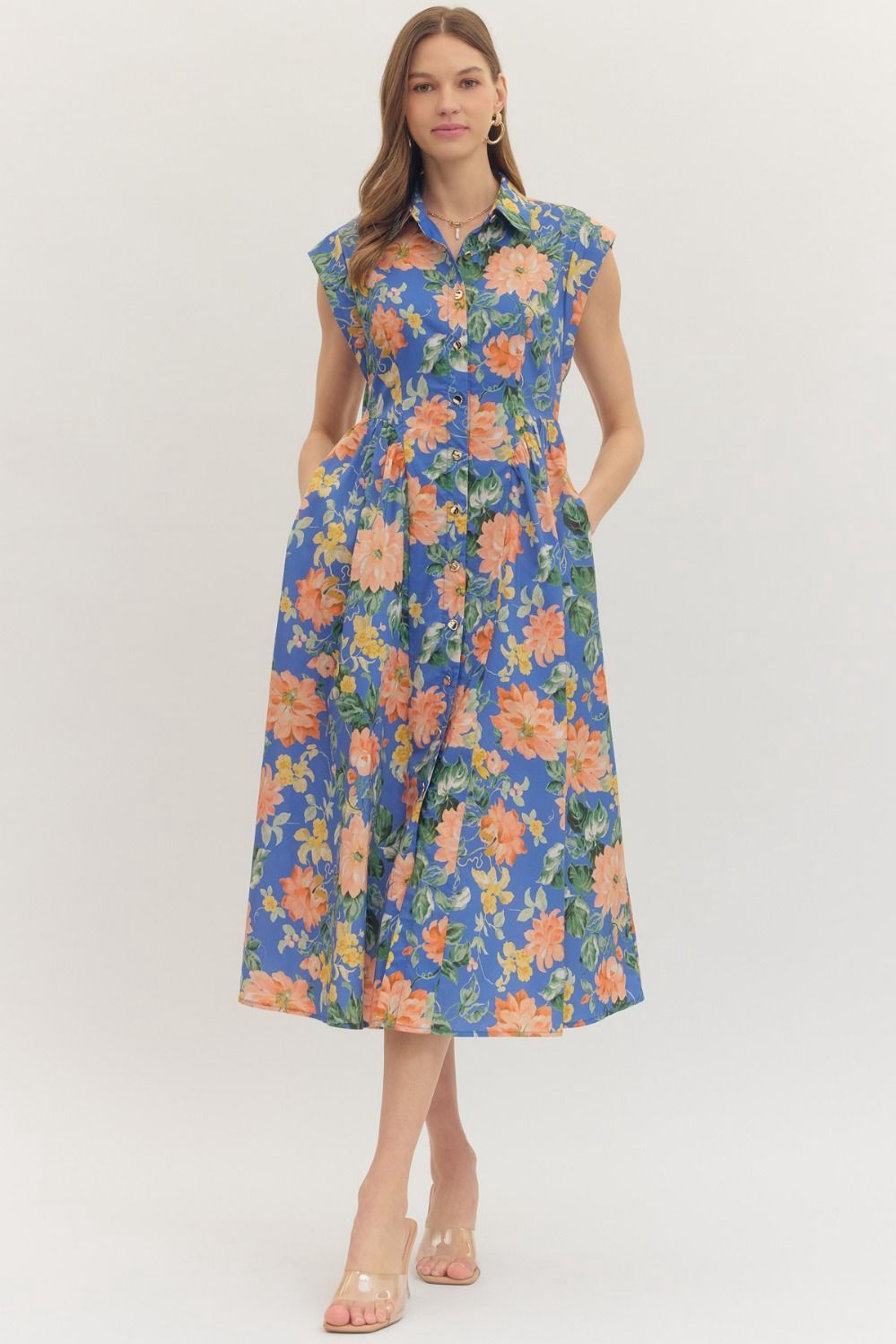 Roxanne Dress, Color: Blue, Size: Small