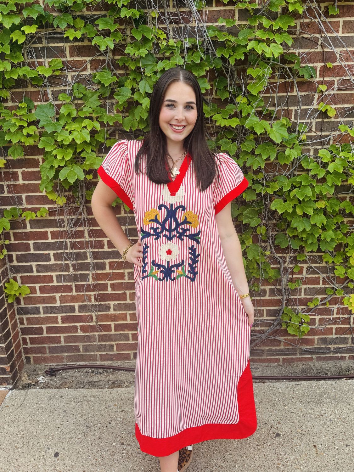 Cynthia Midi Dress, Color: Red, Size: Small