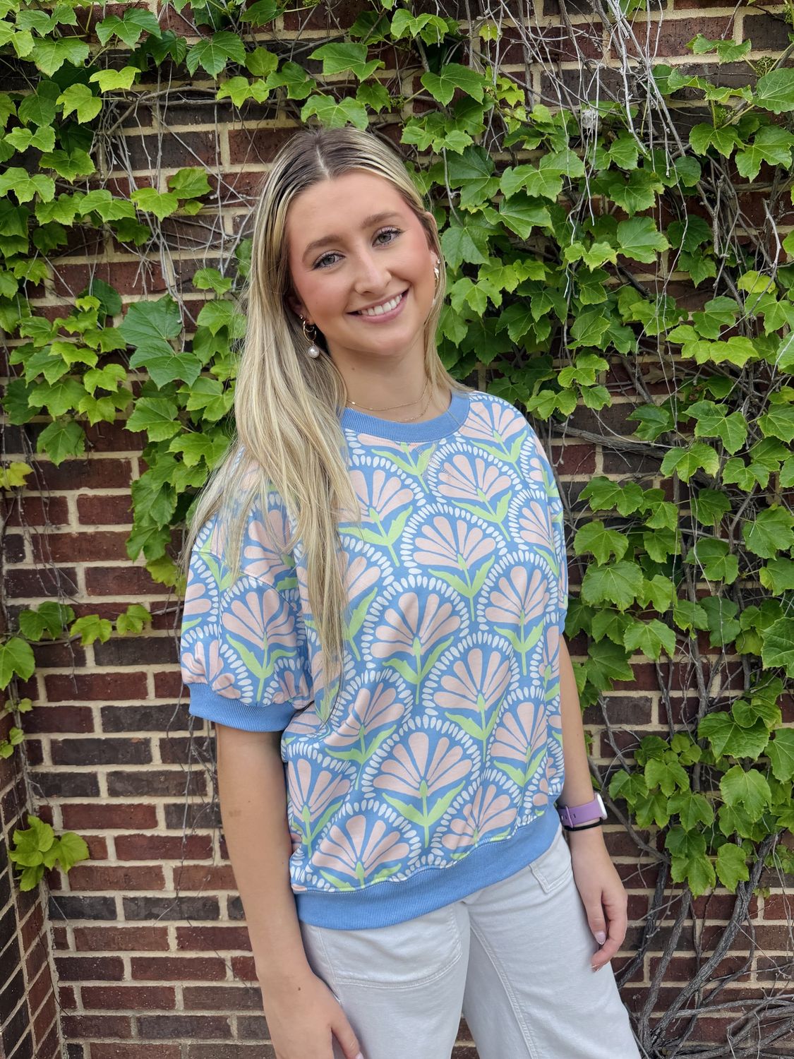 Sabrina Top, Color: Blue, Size: Small