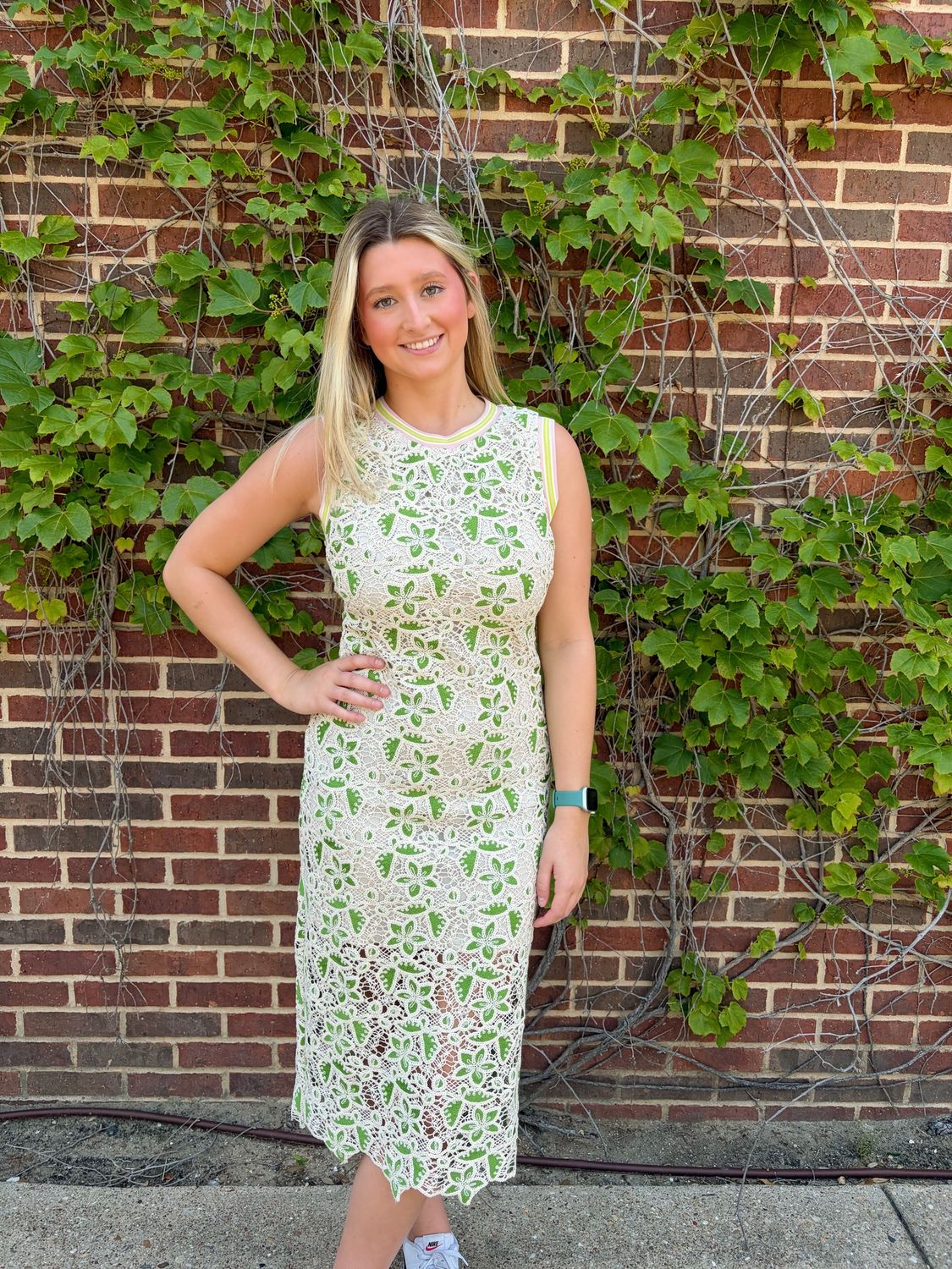 Sue Midi Dress, Color: Green, Size: Small