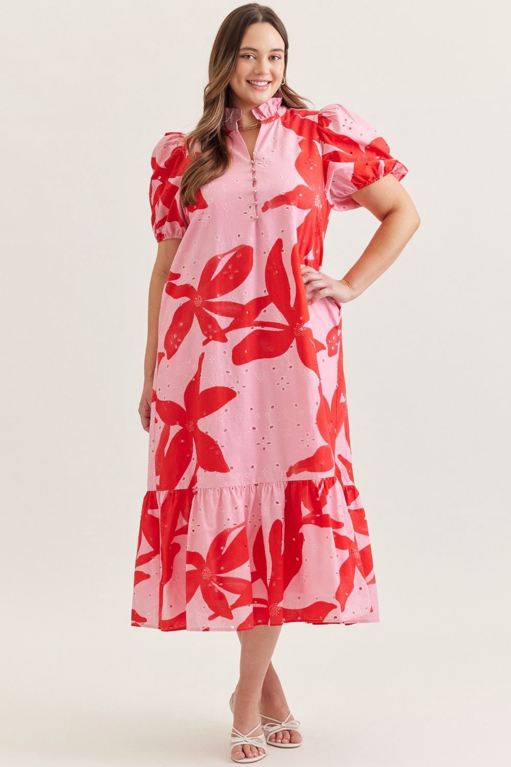 Tena Dress, Color: pink, Size: XLG