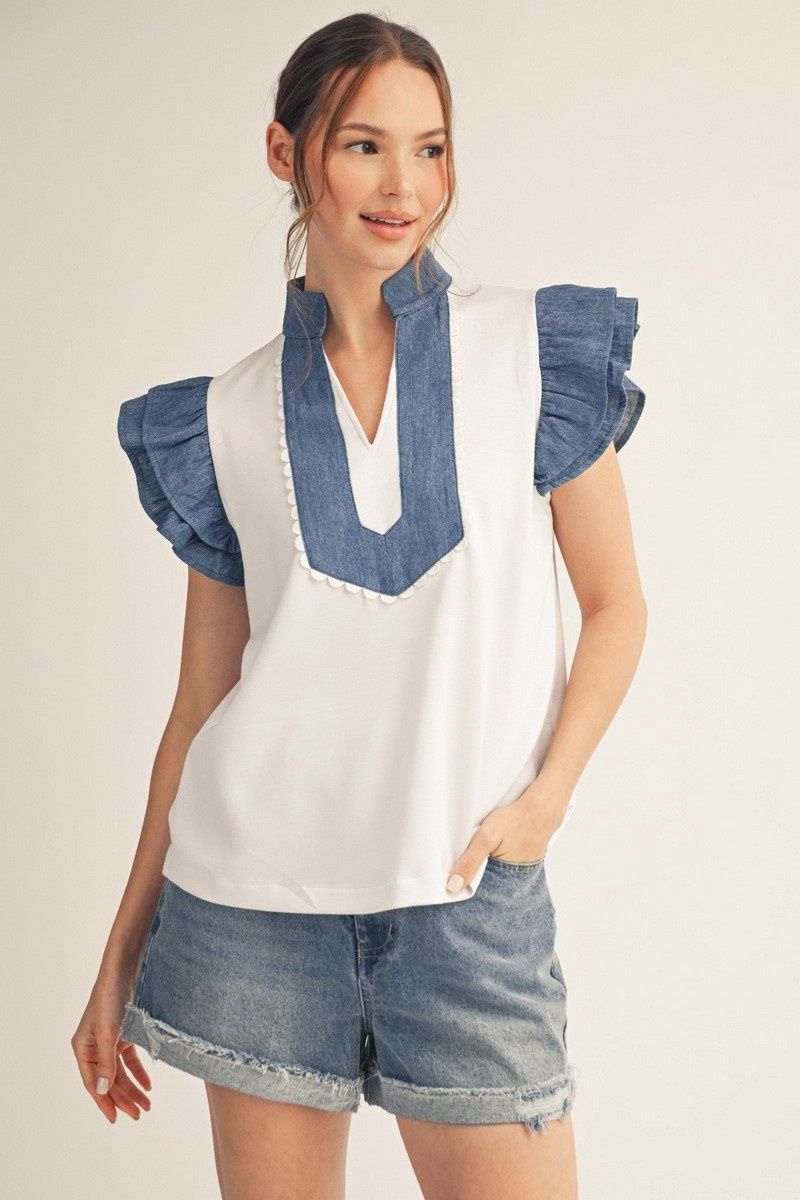 Allie Top, Color: off white, Size: Small