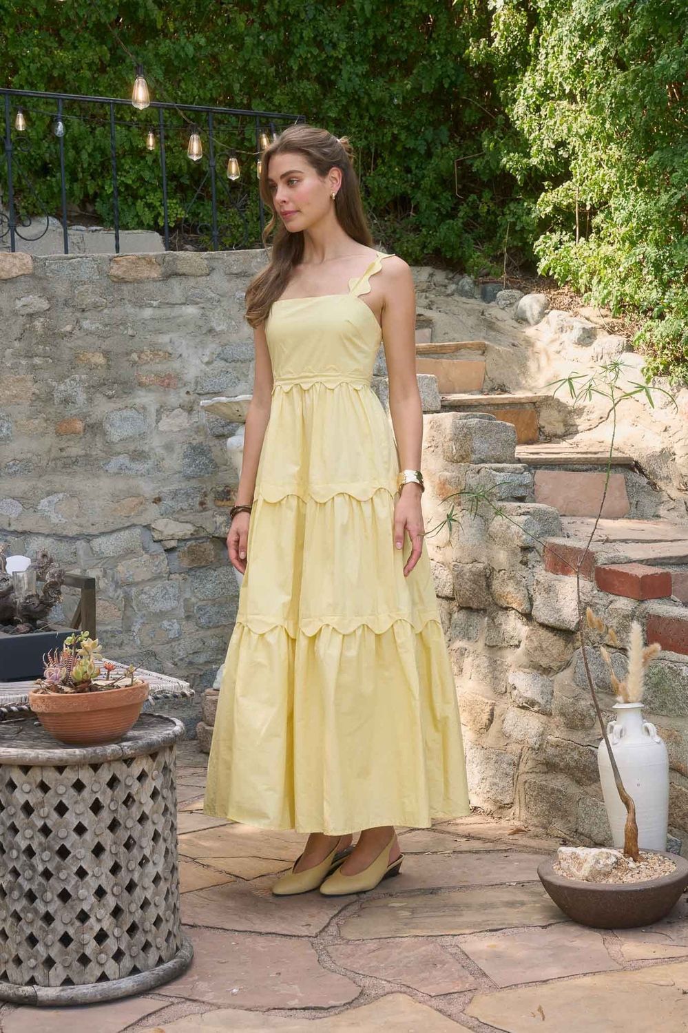 Kenzi Midi Dress, Color: Yellow, Size: XS