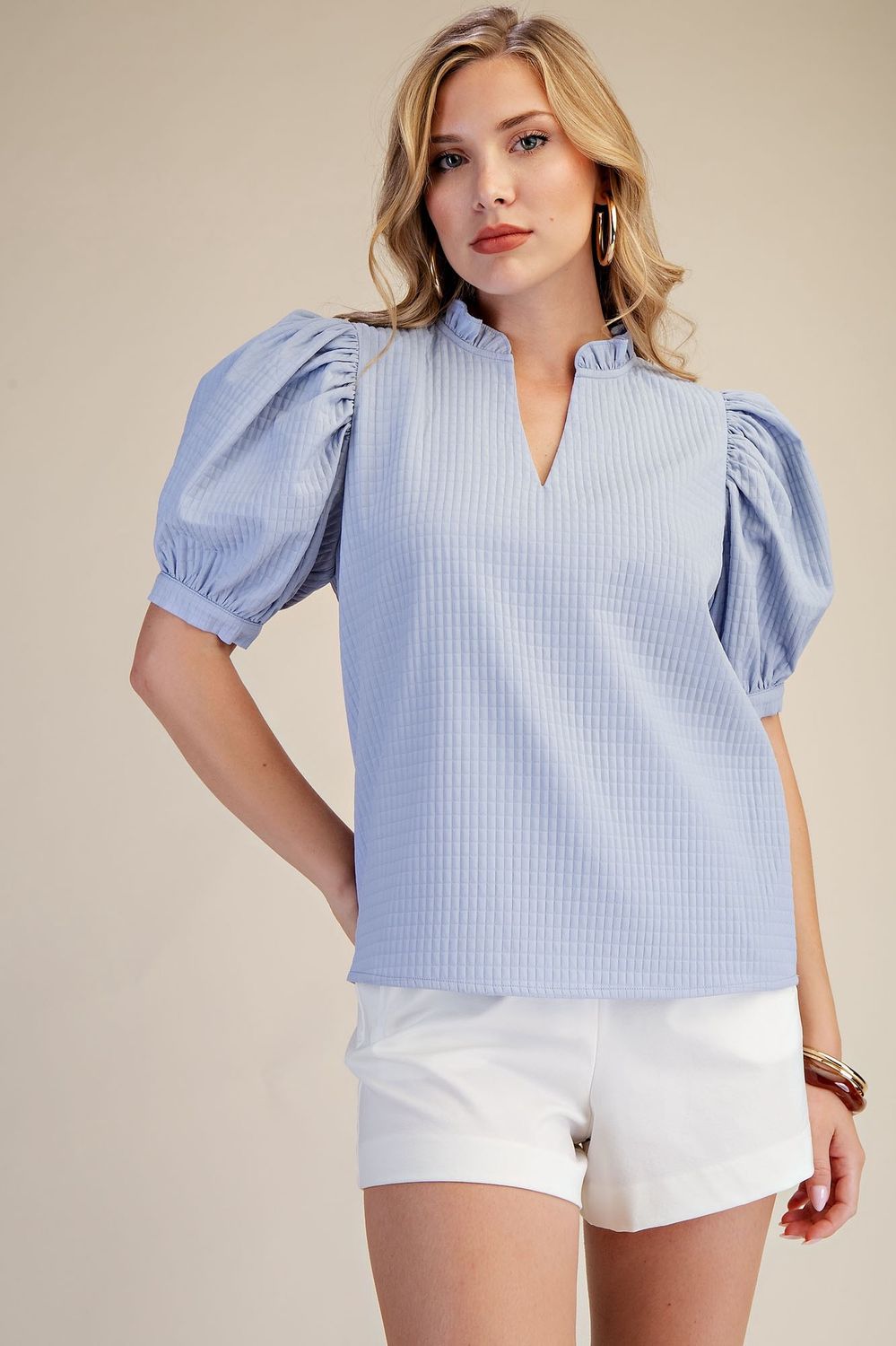 Milly Top, Color: Blue, Size: small