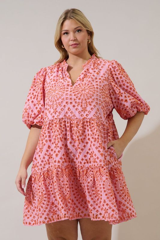 Jacey Babydoll Mini Dress Plus