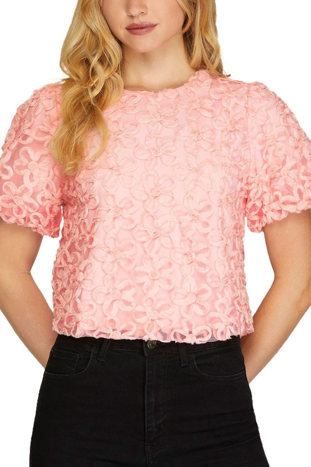 Rose Top, Color: Pink, Size: Small