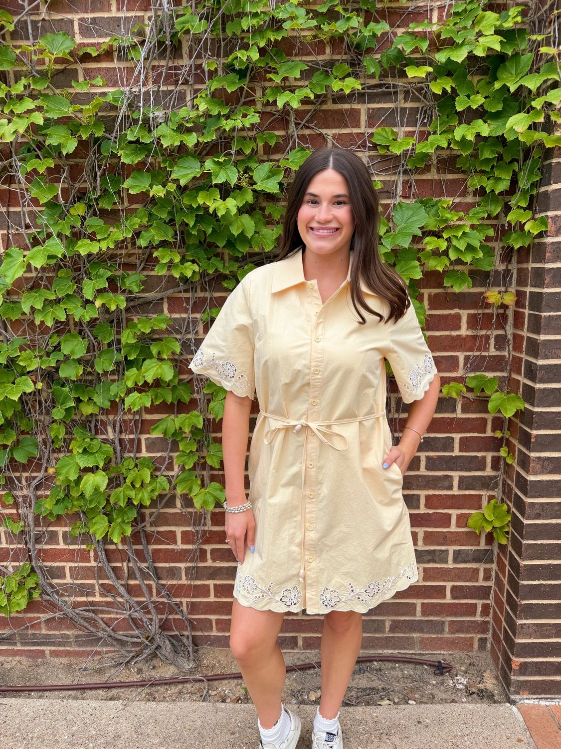 Bettyee Mini Dress, Color: Butter, Size: small