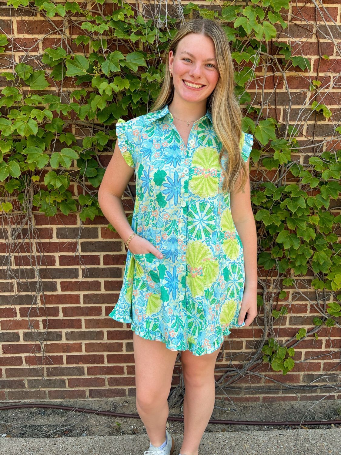Caty Dress, Color: lime, Size: small
