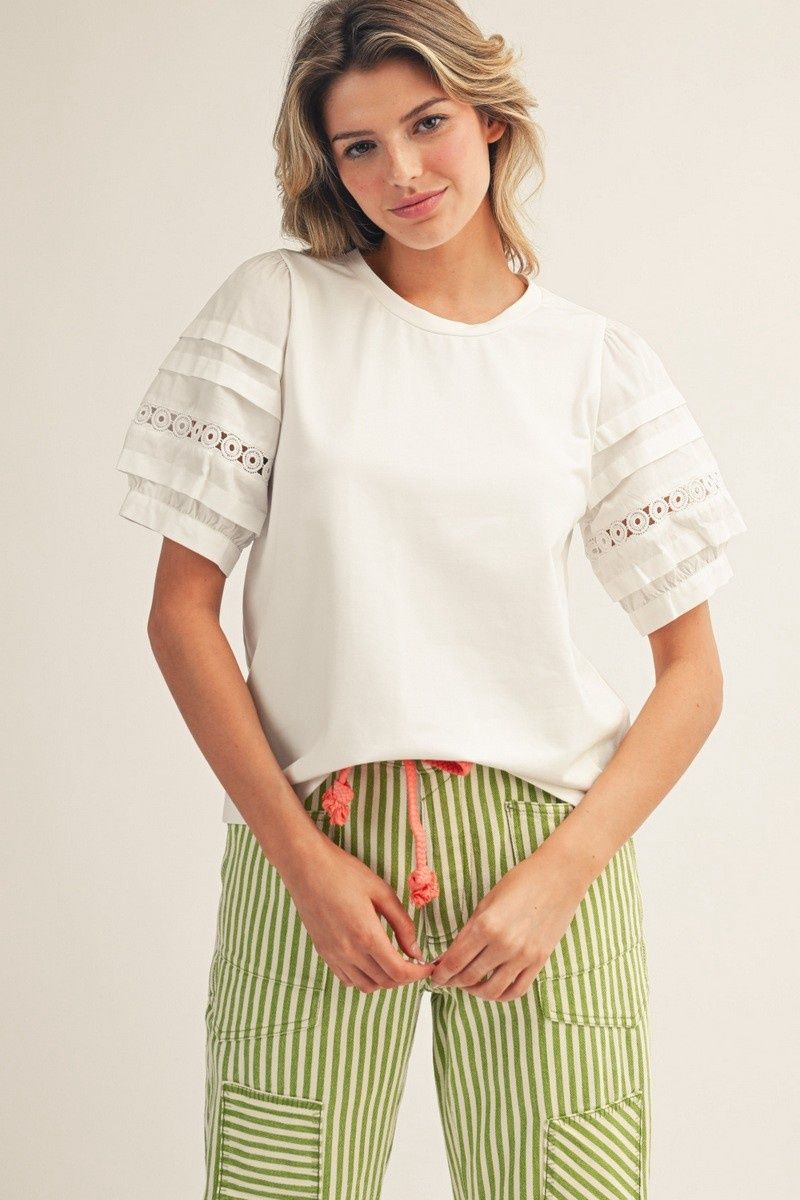 Daniella Top, Color: Off White, Size: Small
