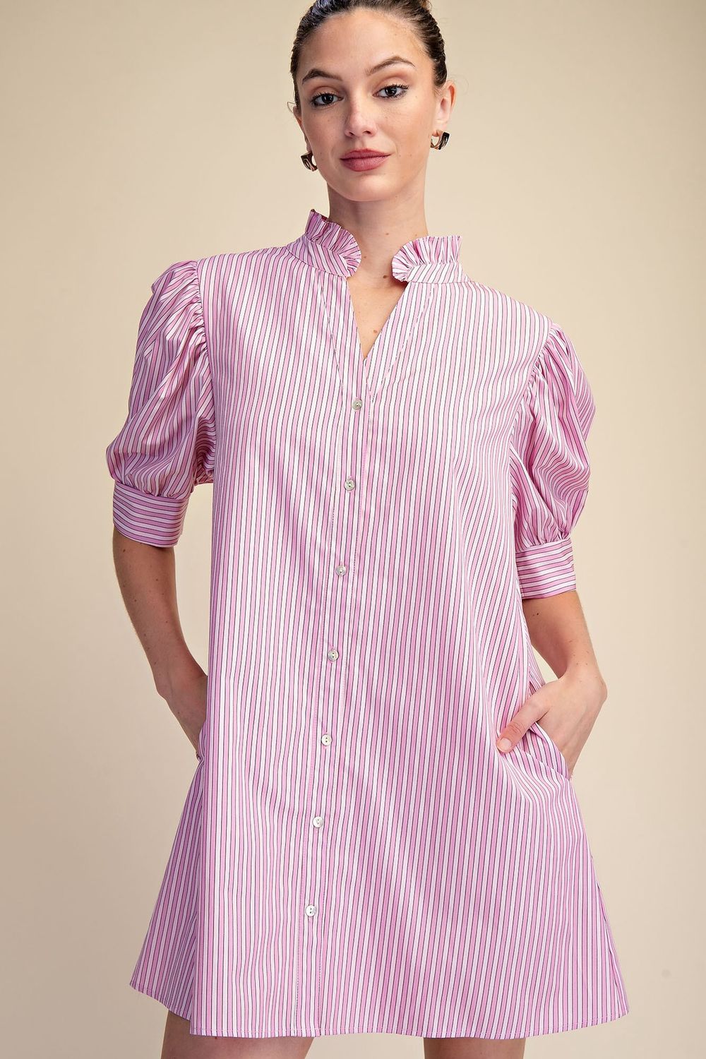 McKenzie Mini Dress, Color: Pink, Size: Small