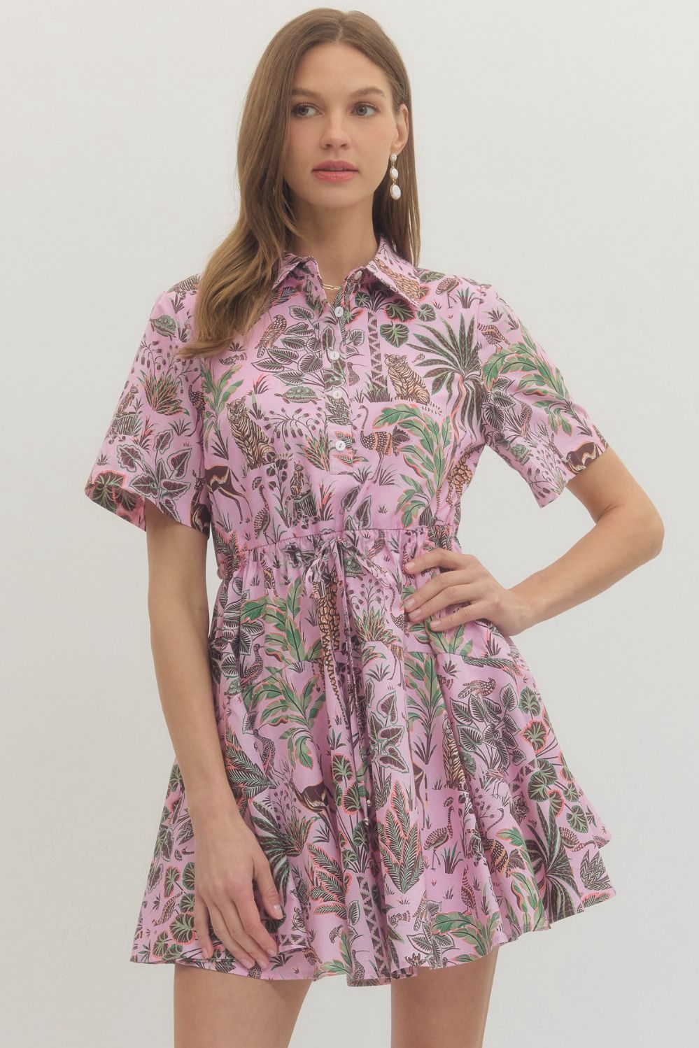 Sandra Mini Dress, Color: Pink, Size: Small