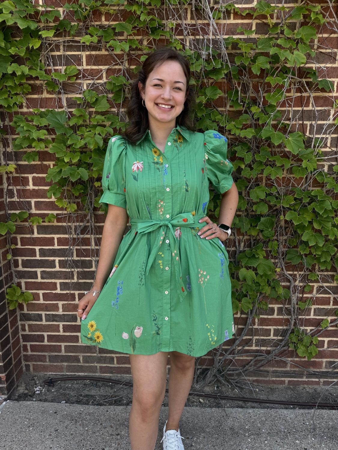 Vicky Dress, Color: Green, Size: Small