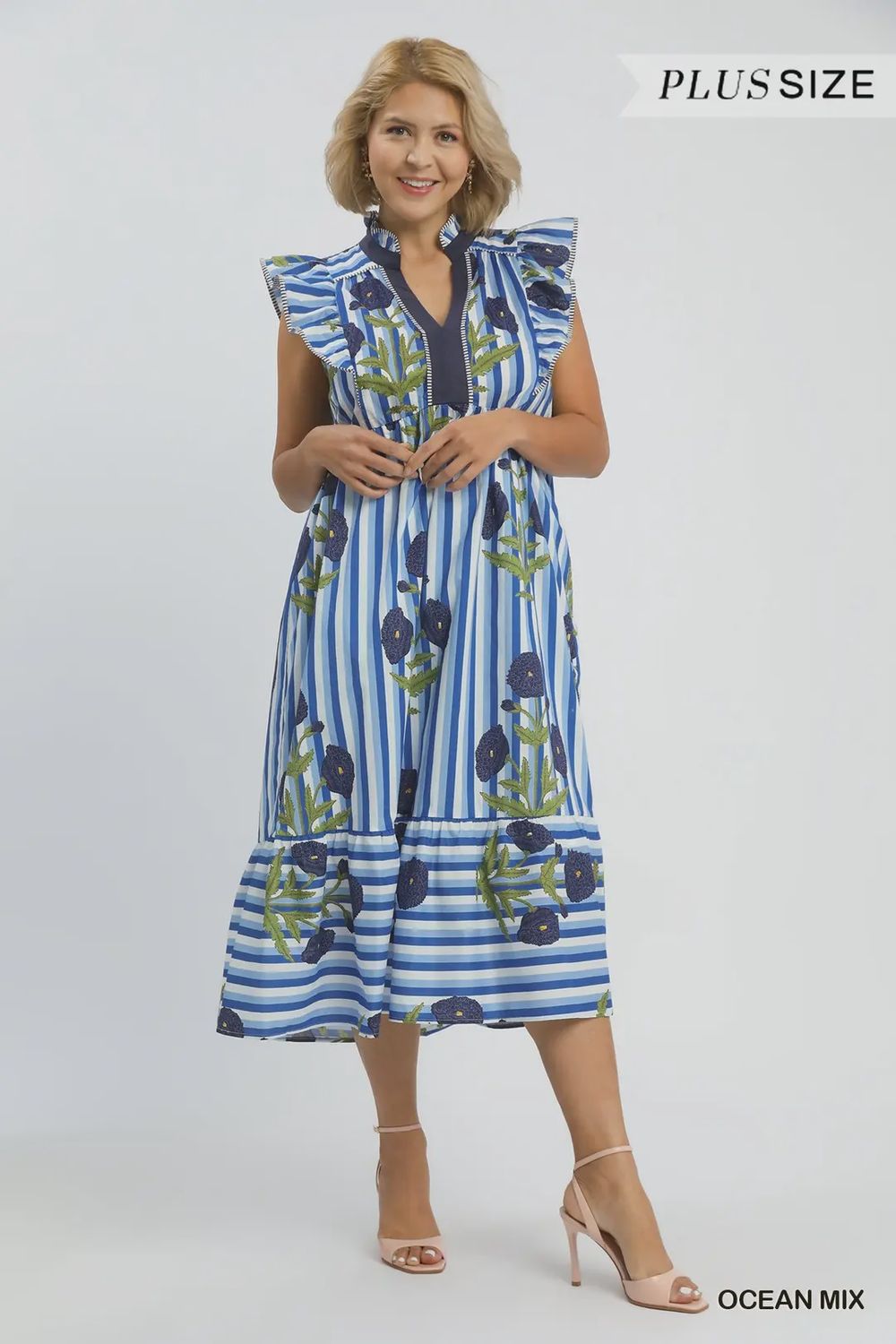 Cinna Dress, Color: Ocean Mix, Size: XLarge