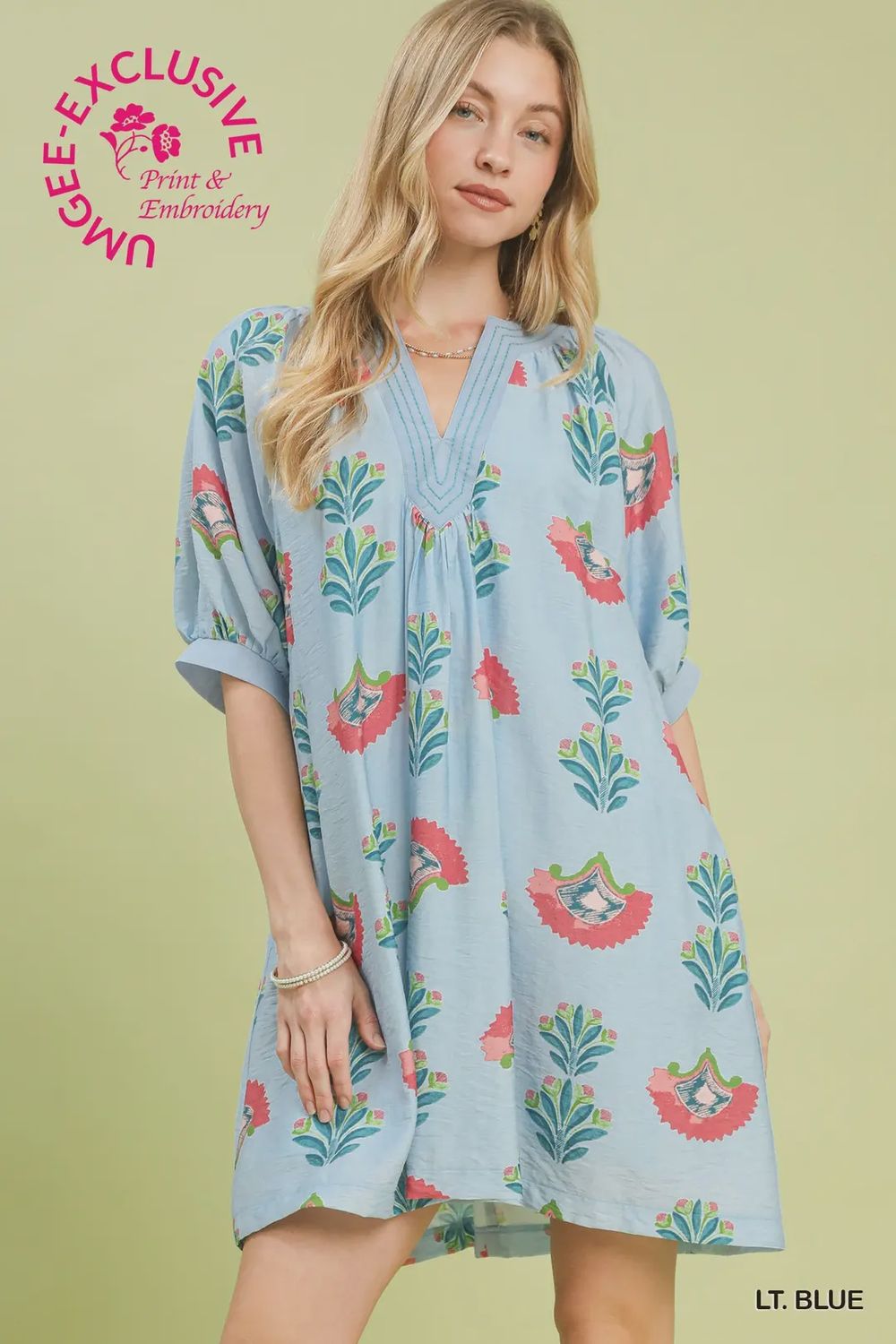 Letty Dress, Color: Lt. Blue, Size: Small