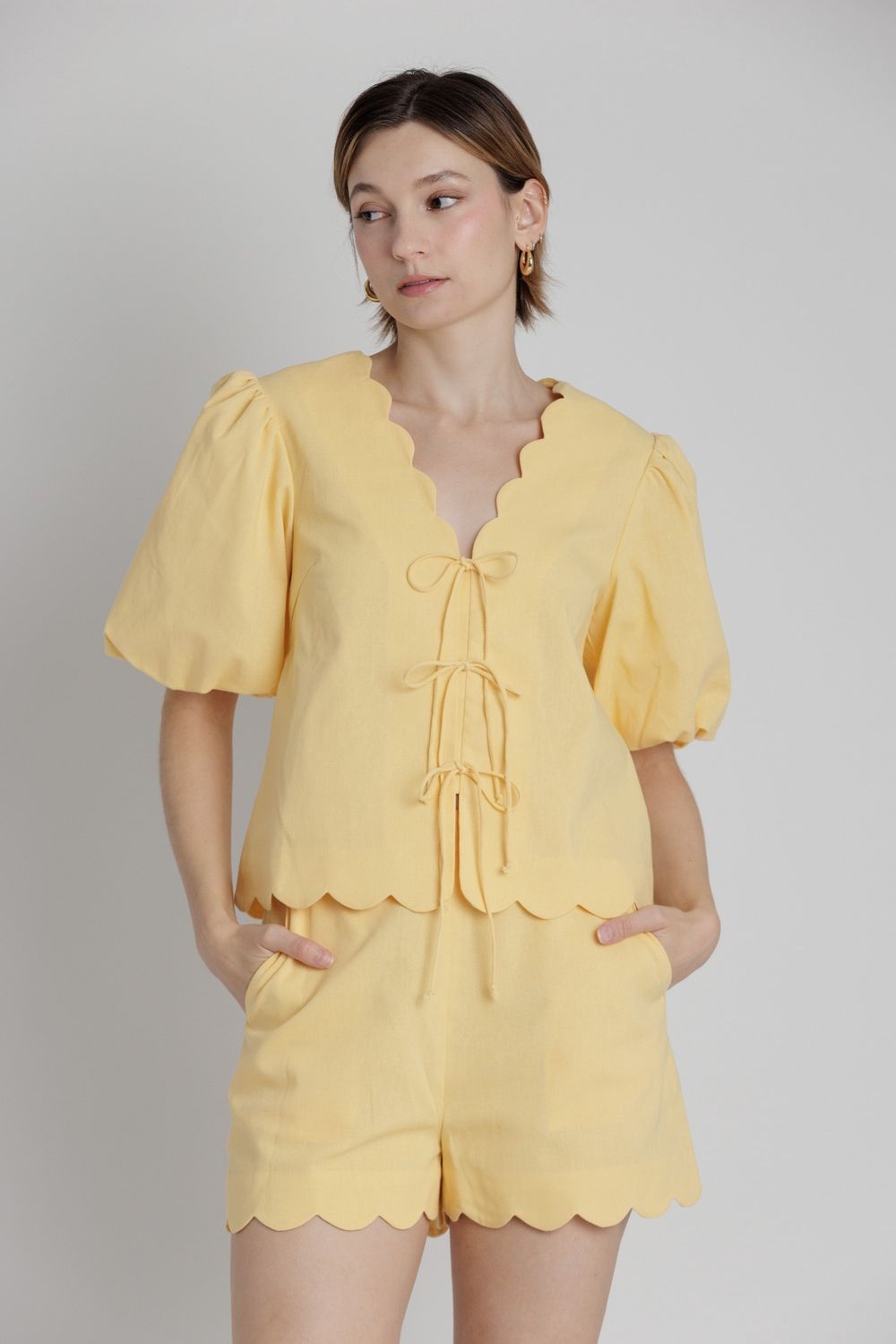 Amie Blouse, Color: Yellow, Size: XS