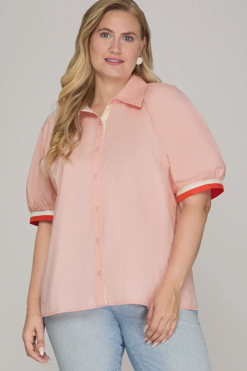 Lulu Top Plus, Color: Pink, Size: XL