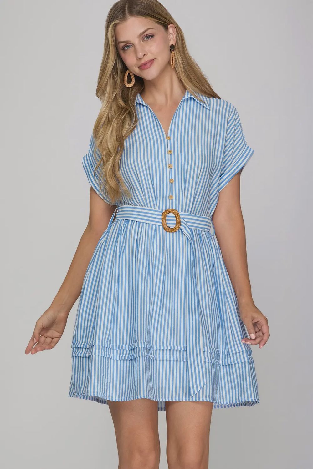 Helga Dress, Color: Lt Blue, Size: Small