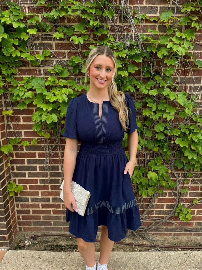 Emma Dress, Color: Navy, Size: Small