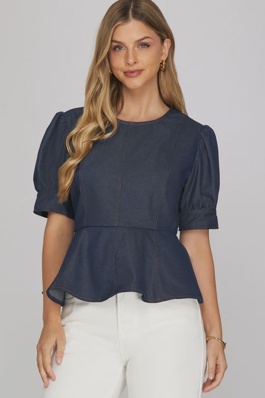 Mariela Denim Top