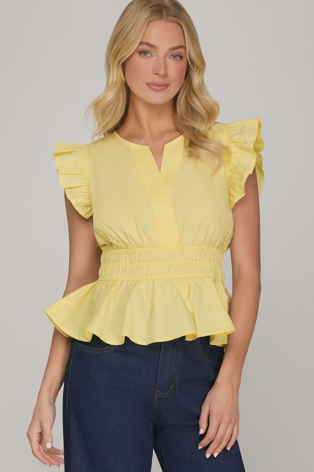 Helga Top, Color: Yellow, Size: Small